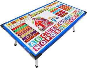 Aarvee Kids Alphabet & Numbers Board/ Study Table with Folding Stand ...