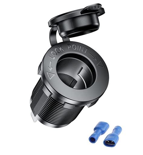 ACUTAS 12V Waterproof Cigarette Lighter Socket USB Charger Socket ...