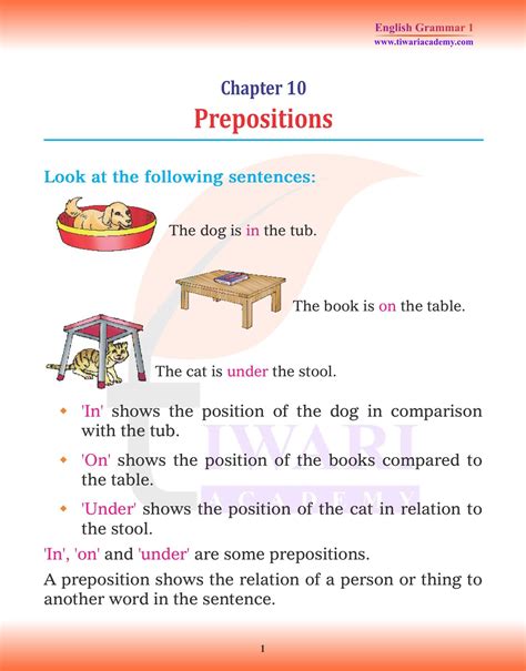 Preposition Definition And Examples