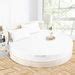 Luxury White Round Sheets 84 & 96 Inch Diameter Size — comfortbeddings-usa