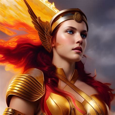 Hestia, Fiery Warrior Goddess - AI Generated Artwork - NightCafe Creator