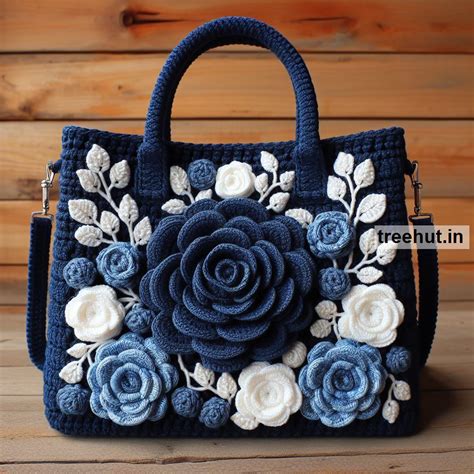 Crochet Ideas for Party Hand Bags with Roses