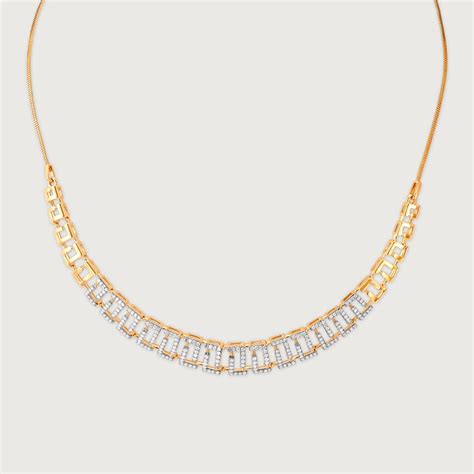 Chic Statement Gold & Diamond Necklace