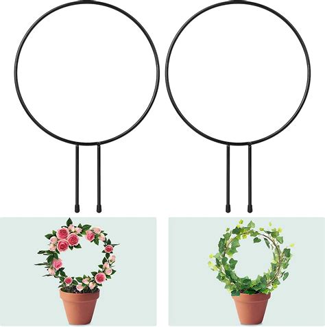 Buy EEEKit 2 Pack Black Iron Garden Trellis for Climbing Plants, 13 ...