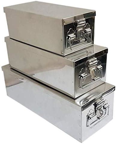 JAYCO Stainless Steel Cash Boxes - Medium Size - Set of 3 pieces - 10 ...
