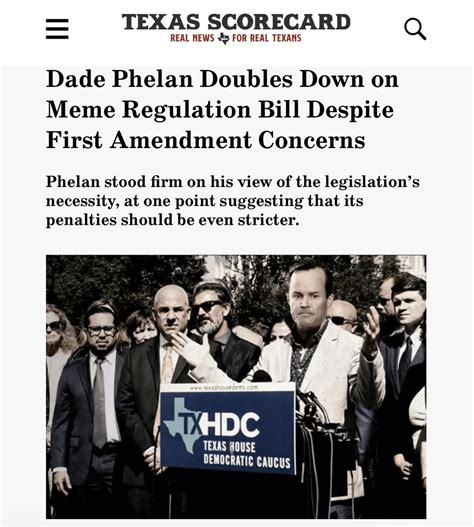 Texas House Speaker Dade Phelan Advances HB366 to Criminalize Political ...