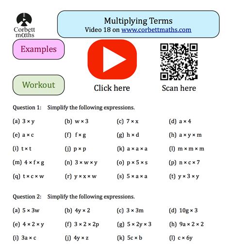 Image result for Multiplying Algebraic Basic Worksheet