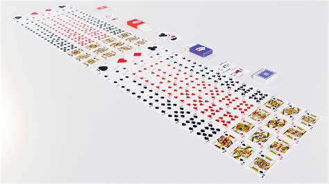 Standard 52-Card Deck of French-Suited Playing Cards 3D Model by 3Dmae