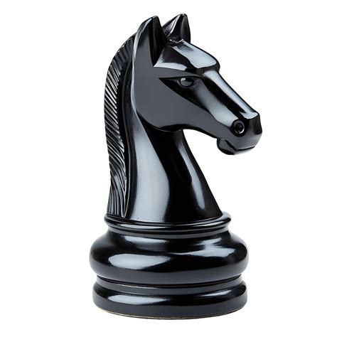 A Closeup View of an Elegant Black Chess Knight Piece 53581118 PNG