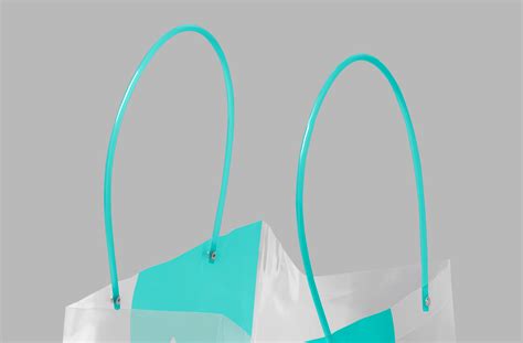 Transparent Plastic Carry Bag Mockup – Side View | ZippyPixels