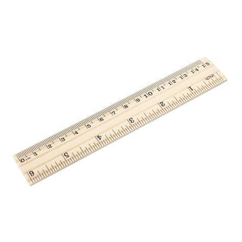 Wood Ruler 15cm 6 Inch 2 Scale Office Rulers Wooden Measuring Ruler ...