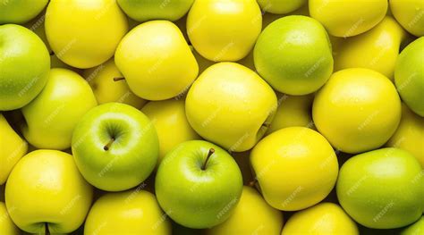 Premium AI Image | Background of yellow and green apples