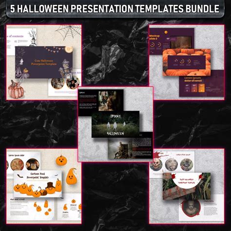 5 Halloween Presentation Templates Bundle – MasterBundles