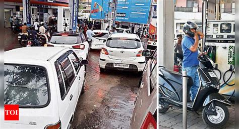 Bhopal News: Long queues at petrol pumps as supply drivers go on strike ...