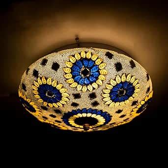 Buy earthenmetal Mosaic Crafted Multicoloured Round Pattern Glass ...