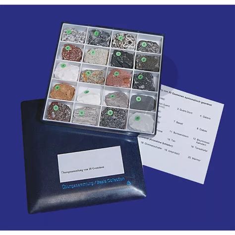 Petrographische Übungssammlung 20 Gesteine | CONATEX Lehrmittel