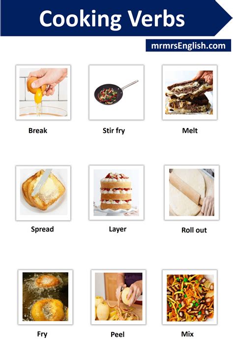 Image result for English Cooking Verbs Examples