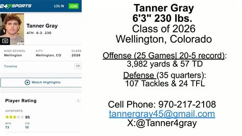 Tanner Gray 2026 Combined Film - Tanner Gray highlights - Hudl