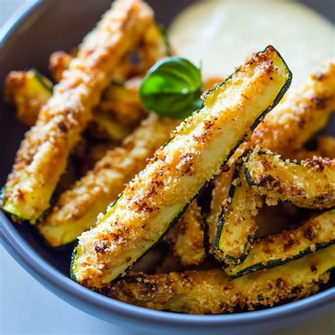 Crispy Low Calorie Air Fryer Zucchini Fries - Lizarecipes.com
