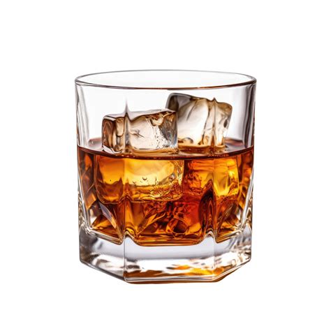 ai generado imagen clipart ámbar whisky espíritu en un claro vaso con ...
