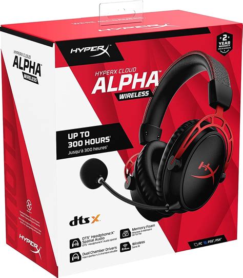HyperX Cloud Alpha Wireless - Gaming Headset for PC, 300-hour battery ...