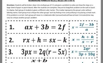 Image result for Rearranging Formulas Math
