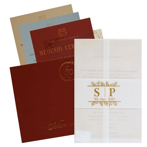 Cherry Red Tracing Invitation Card | King of Cards