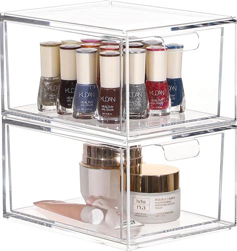 Amazon.com: Cq acrylic 6 Pack Acrylic Drawer Organizer and Make Up ...