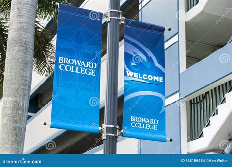 College Banner on the Campus of Broward College Editorial Stock Image ...