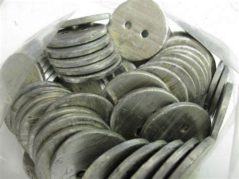 HEAVY Lead Penny Curtain Weights Sewing - 21g sew in hem weight 32mm Diameter
