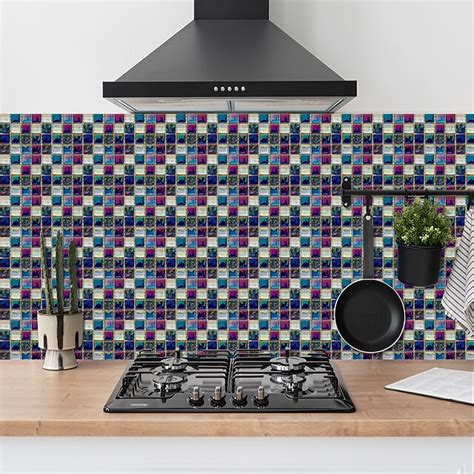 10pcs Mosaic Tile Sticker Waterproof Bathroom Wall Decoration Self ...