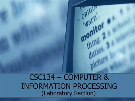 Image result for Computer and Information Processing
