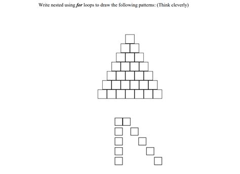 Generate the Following Patterns Using Nested Loop 的图像结果