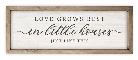 Love Grows Best in Little Houses Just Like This Rustic Wood Sign 6x18 ...
