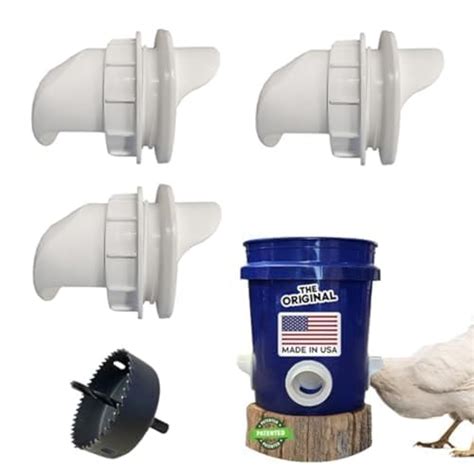 The Original Poultry Pro Diy Chicken Feeder 3 Ports Poultry ...
