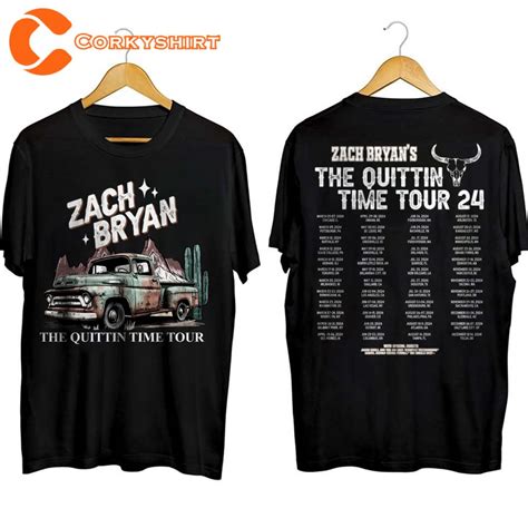 Zach Bryan Merch 2024 The Quittin Time Tour