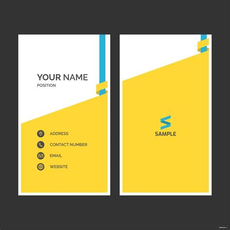 Vertical Business Card Template 的图像结果