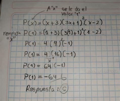 Calcule la suma de coeficientes del polinomio: P(x) = (x + 3)(3x + 1)2 ...
