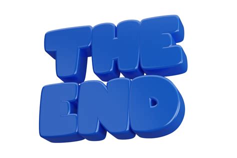 Free the end 3d word text 17421171 PNG with Transparent Background