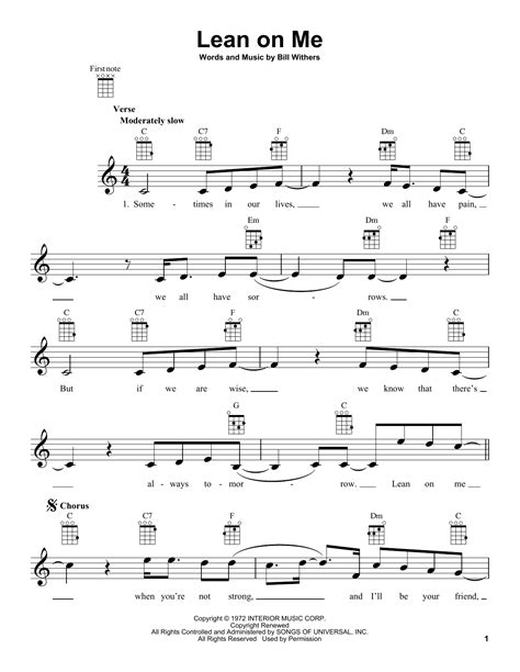 Guitar Chords For Lean On Me