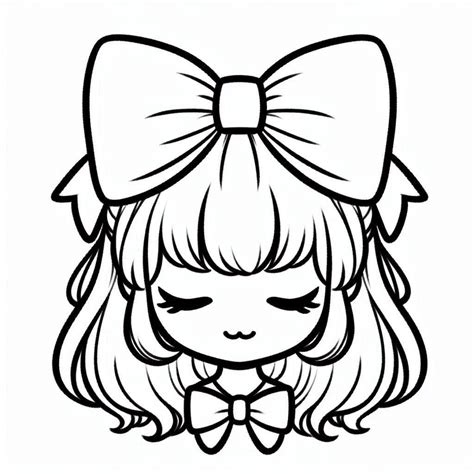 Little Girl With Hair Bow coloring page - Download, Print or Color ...