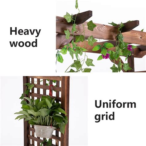 Bcofo Solid Firwood Garden Pergola with Planter Outdoor India | Ubuy