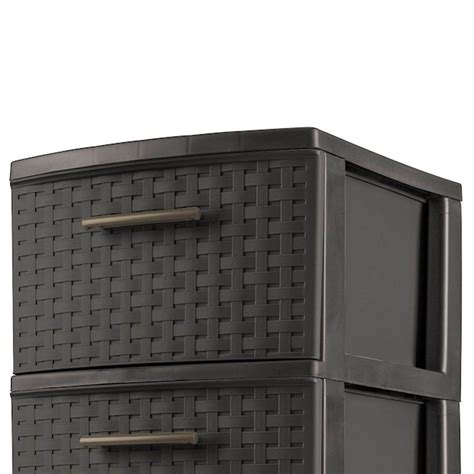 Sterilite Corporation 2-Pack 3-Drawers Brown Stackable Plastic Storage ...