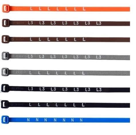RS PRO | RS PRO Phase Marking Cable Tie, 200mm x 4.8 mm, Silver Nylon ...