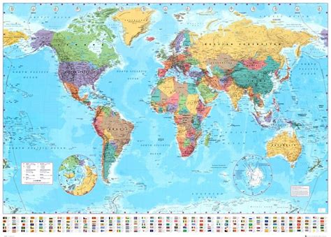 Hyper Mart World Map Xxl Poster In Giant Format Flags | Desertcart INDIA
