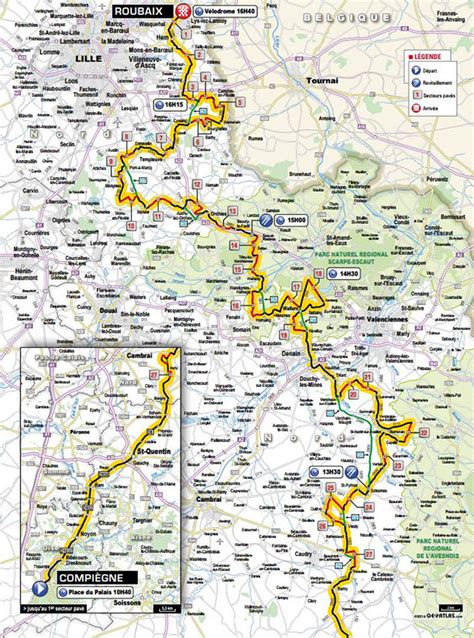 Image result for Paris-Roubaix Map