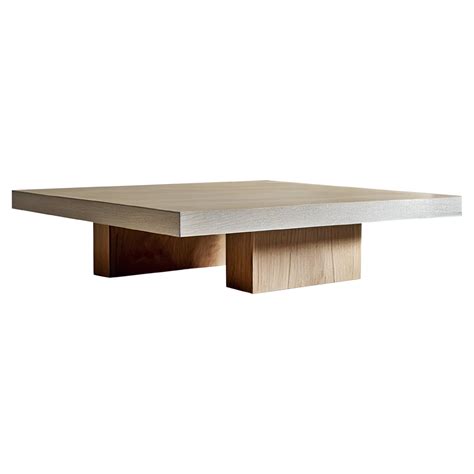 Wooden Oak Low Square Coffee Table