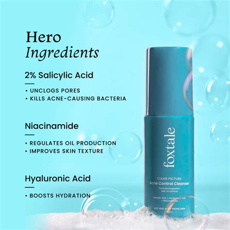 FOXTALE Acne Control Cleanser with Salicylic Acid – Nivara Cosmetics