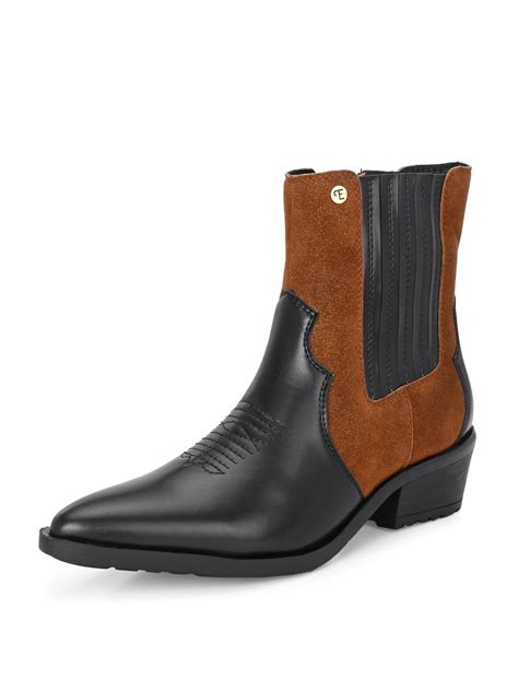 Two-Tone Leather Chelsea Boot Stylish and Comfortable – El Paso Fashion