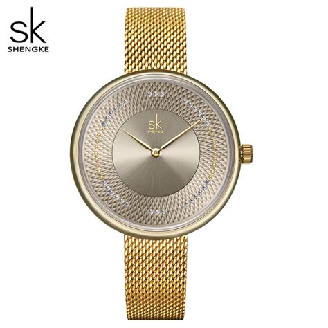 SK Women’s Quartz Watch – Milan Mesh Strap, Diamond Dial, 30M Waterpro ...